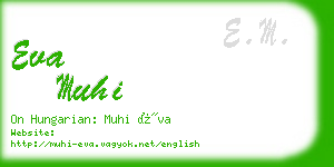 eva muhi business card